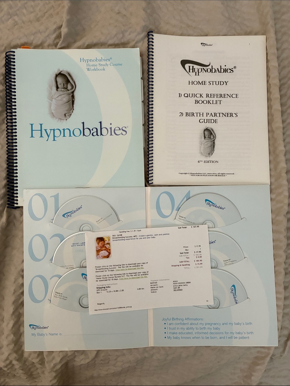 Hypnobabies Home Study Course with CDs - Light Blue & White